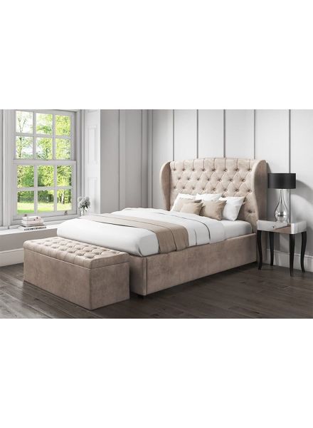 Decorative Bedroom Bench With Storage Space 130*46*44 cm بيج