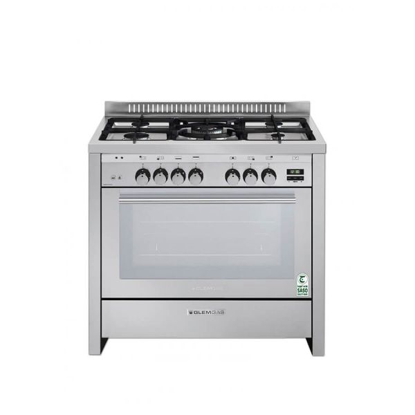 Glem Gas Cooker Silver - 60x90 - Total Safe - Multi Function - Fan -  HT967GIFSMF