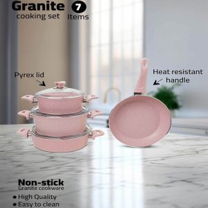 7 Pieces Turkish Granite Cookware Set, In House
