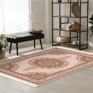 In House | Classic Design Turkish Rectangular Decorative Carpet, Red, 150x80 cm-8681544659989