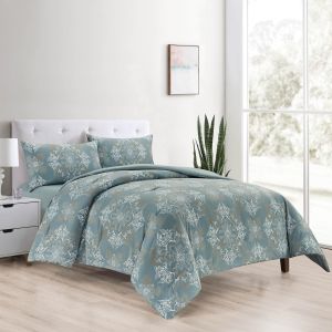 Denilson | Microfiber Comforter Set 4 Pieces, King, 260x240 cm, Grey