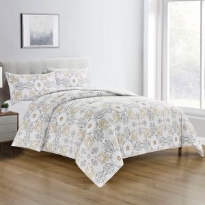 Viola | Microfiber Comforter Set 4 Pieces, King, 260x240 cm, Multicolor