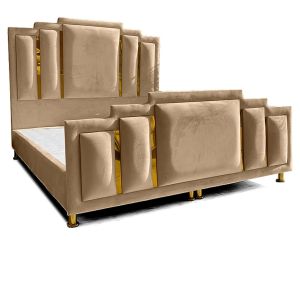 Bed Frame Paris with Headboard, Velvet, In House