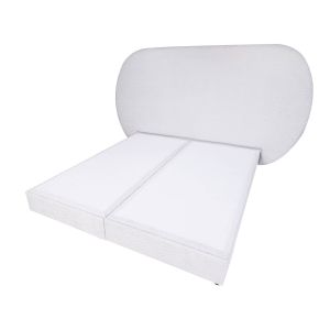 Bed Frame Mary with Storage Drawers, Bouclé, In House