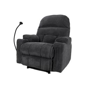 Cinematic Recliner Chair with Phone & Cups Holder NZ80 PLUS, Striped Velvet, In House