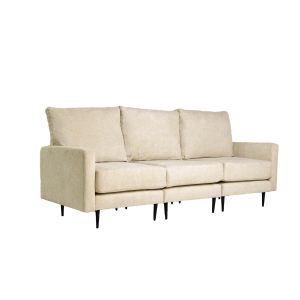 Three-Seater Sofa, Shakkel, Adjustable, Easy Assembly, Chanel, Ivory, In House