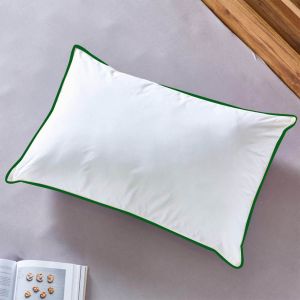 In House | Prime Cotton Pillow with Green line, 75x50 cm