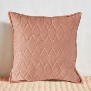 Kuthban House Velvet Decorative Cushion, 50x50 cm, Light Beige, In House