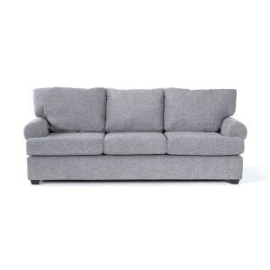 In House Sofa With Arms Linen In Upholstered - 3 Seats - Grey