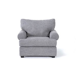 In House Modern Sofa With Arms Linen In Upholstered - 1 Seat - Grey