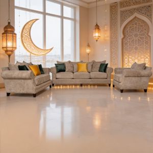 California Sofa Set 3 pieces, 6 seats, Chanel fabric