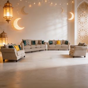 California Sofa Set 4 pieces, 10 seats, Chanel fabric