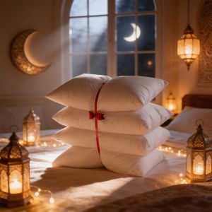 In House | 4 Pieces Double-Face Pillow, Cotton and Polyester, 75x50 cm