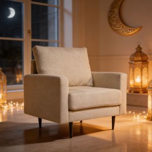 Armchair, Shakkel, Adjustable, Easy Assembly, Chanel, Ivory, In House