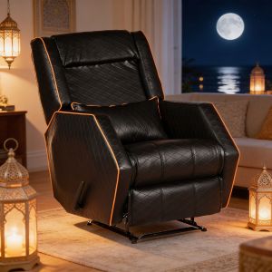 Gaming Recliner Chair with Latex Cushion Backrest Gaming, Leather, In House
