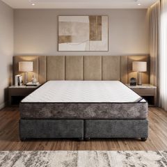 In House Prime Bed Mattress Single Layered with Bonnell Springs - White/Beige - Height 23 cm