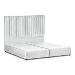 Alkmar | Bed Frame 200×150 Velvet White - 902146BO5001