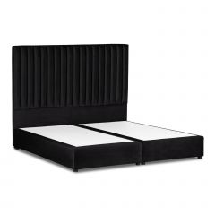 Alkmar | Bed Frame 200×150 Velvet Black - 902146BO50052