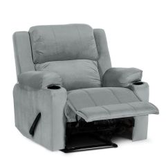 In Hosue | Lazy Troy Velvet Recliner Chair with Cups Holder AB02