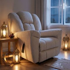 Penhaligon's Padded Linen Classic Recliner Chair