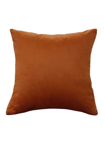 Velvet Decorative Solid Filled Cushion - 25*25 Cm From Regal In House - Dark Orange