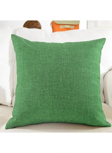 Linen Decorative Solid Filled Cushion - 25*25 Cm From Regal In House - Green