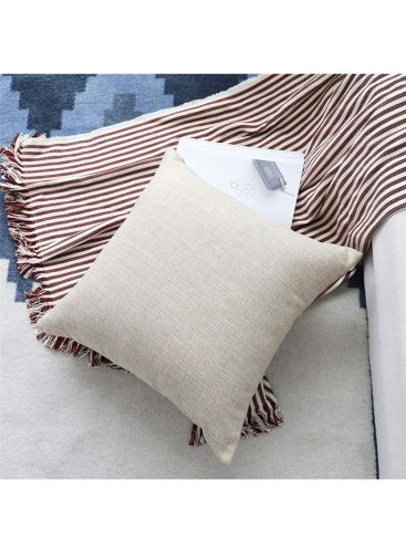 Linen Decorative Solid Filled Cushion - 25*25 Cm From Regal In House - Off White
