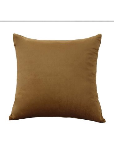Velvet Decorative Solid Filled Cushion - 25*25 Cm From Regal In House - Dark Golden