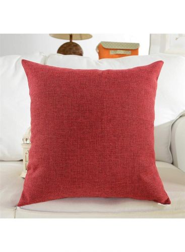 Linen Decorative Solid Filled Cushion - 25*25 Cm From Regal In House - Red