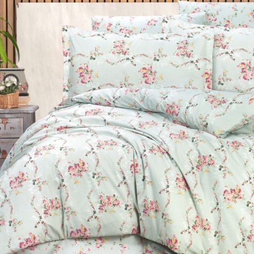 Johnson Comforter Set Light Turquoise & Pink 260x240 cm