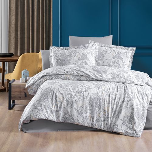 In House Royal Cotton Comforter Set - Grey - 25280-v3