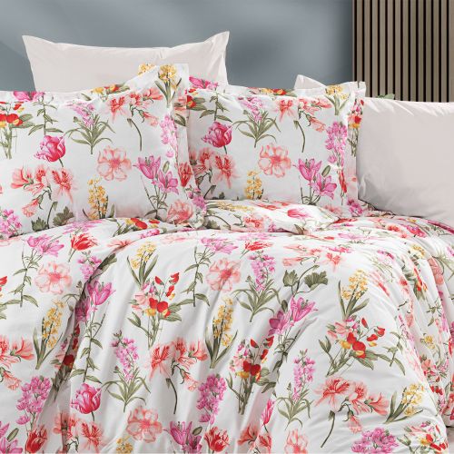 Diamond Comforter Set Pink & White 260x240 cm
