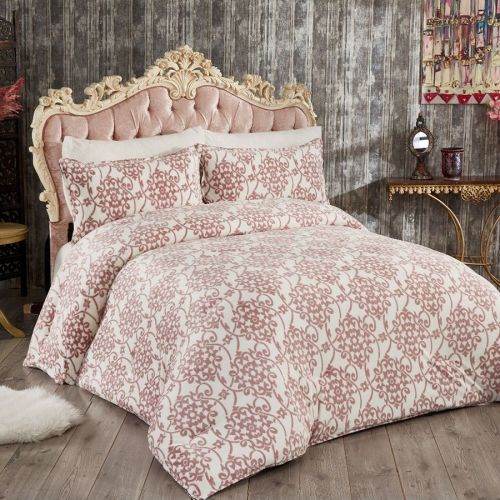 In House Ruse Wellersoft Winter Cotton Comforter Set - White & Pink - 2027