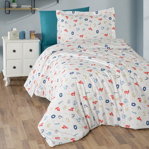 In House 6-Pieces Ranforse Cotton Comforter Cover Set For Children Queen Size 240x190 cm - Multicolour Printed - 23670-v1