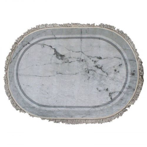 Silver | Classic Design Oval Carpet - 102010200710