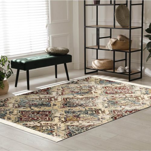 In House | Modern Design Turkish Rectangular Decorative Carpet, Multicolor, 190x300 cm