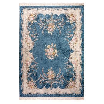 In House Rectangle Soft Touch Carpet - Blue & Beige - DT35721.107