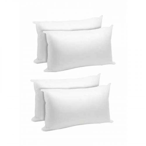 4 Pieces Rectangular Pillow Filler Microfiber White, 70x50cm, In House