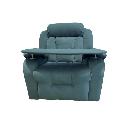 Recliner Chair NZ50 With Gaming Table, Velvet, In House -Dark blue-Classic
