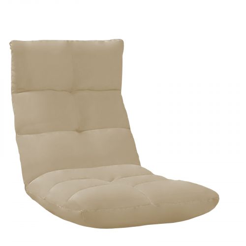 In House | Picnic Upholstered Velvet Foldable Floor Chair, 120x50x15 cm, Light Beige