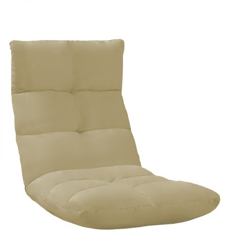 In House | Picnic Upholstered Velvet Foldable Floor Chair, 120x50x15 cm, Dark Ivory