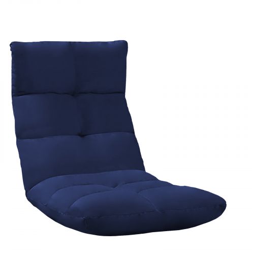 In House | Picnic Upholstered Velvet Foldable Floor Chair, 120x50x15 cm, Dark Blue