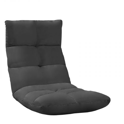 In House | Picnic Upholstered Velvet Foldable Floor Chair, 120x50x15 cm, Dark Gray