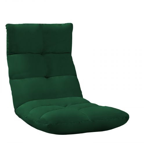 In House | Picnic Upholstered Velvet Foldable Floor Chair, 120x50x15 cm, Dark Green
