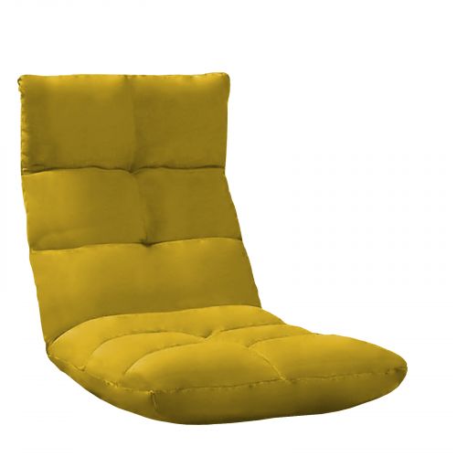 In House | Picnic Upholstered Velvet Foldable Floor Chair, 120x50x15 cm, Gold