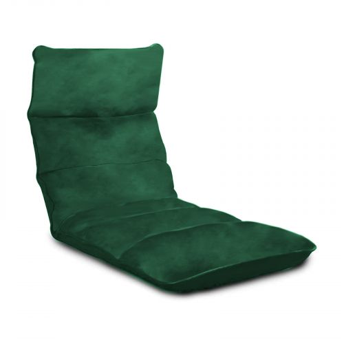 إن هاوس | كرسي رحلات وتخييم قابل للطي من المخمل, 120×50×15 سم, أخضر غامق