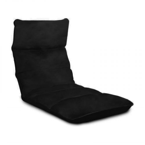 إن هاوس | كرسي رحلات وتخييم قابل للطي من المخمل, 120×50×15 سم, أسود