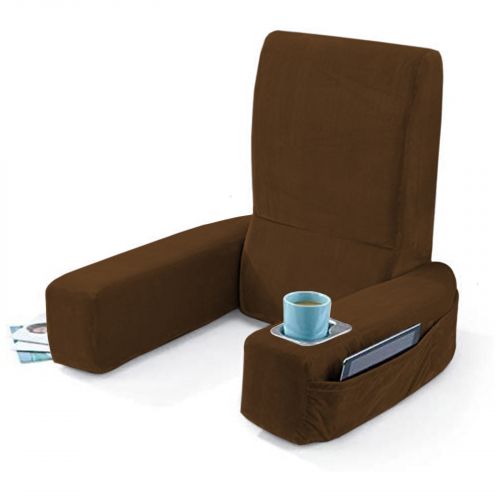 In House | Velvet Foldable Bed Lounger, Brown