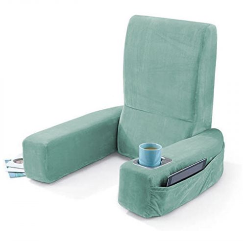 In House | Velvet Foldable Bed Lounger, Light Turquoise