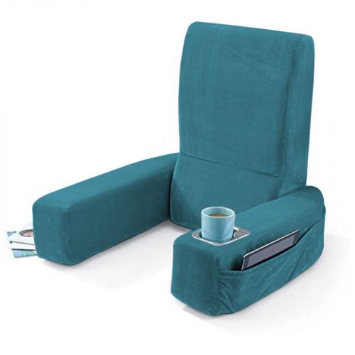 In House | Velvet Foldable Bed Lounger, Dark Turquoise